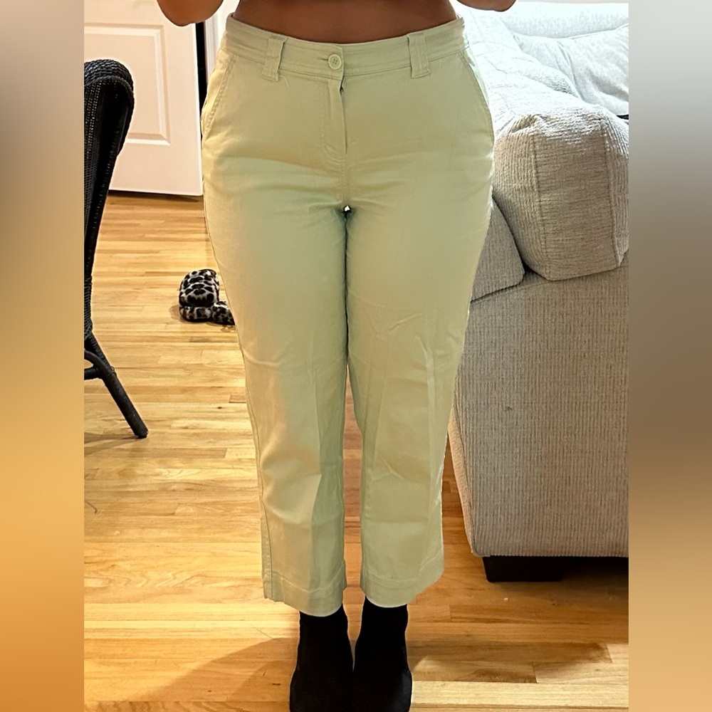 Green stretchy jeans